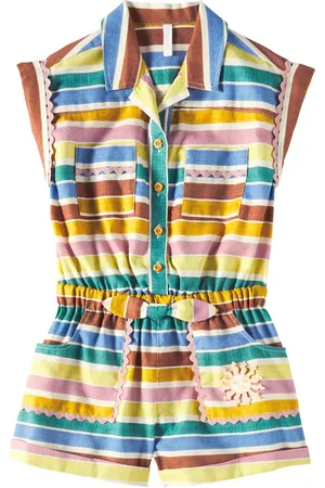 ZIMMERMANN Everley striped cotton playsuit