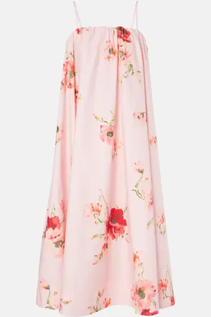 ZIMMERMANN Lightburst Puff floral cotton midi dress