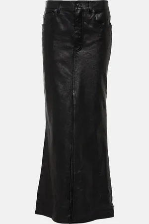 Balenciaga Leather maxi skirt