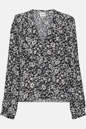Marant Etoile Draped floral blouse