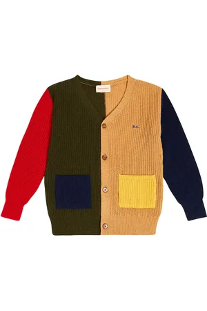 Bobo Choses Ribbed-knit wool-blend cardigan