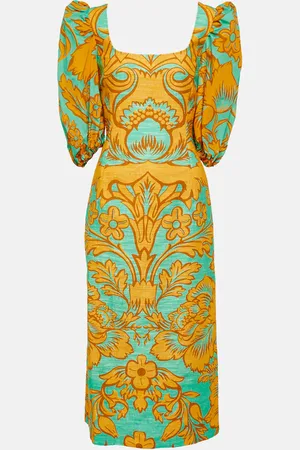 La DoubleJ Sizzler printed cotton-blend midi dress