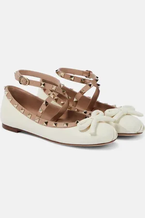 VALENTINO GARAVANI Rockstud leather ballet flats