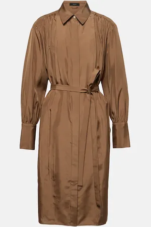 Joseph Danton pleated silk shirt dress