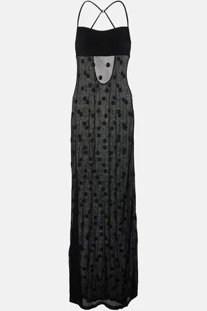 Jacquemus La Robe Maille Puntini polka-dot mesh gown