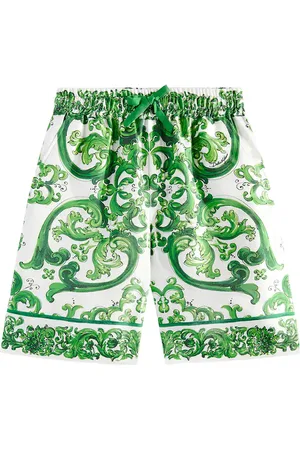 Dolce & Gabbana Majolica silk Bermuda shorts