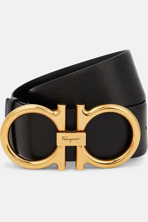 Salvatore Ferragamo Gancini high-waist leather belt