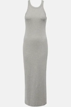 Totême Ribbed-knit cotton-blend jersey midi dress