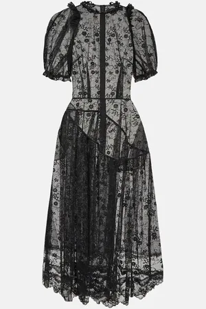 Simone Rocha Embellished lace midi dress