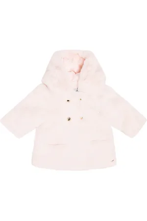 Tartine Et Chocolat Baby hooded faux fur coat