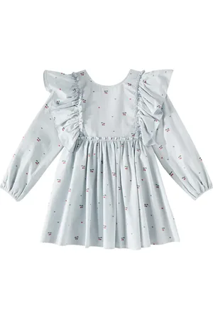 Konges Sløjd Evia bow-detail printed cotton dress