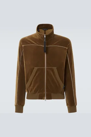 Tom Ford Cotton-blend velvet track jacket
