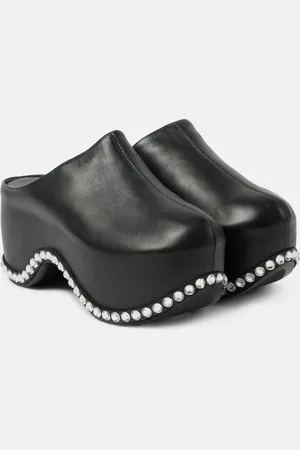 AREA X Sergio Rossi Bomb leather platform mules
