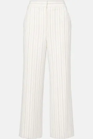 VERONICA BEARD Brixton striped wide-leg pants