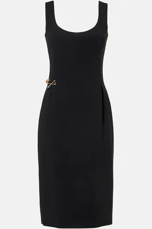VERSACE Safety Pin cady midi dress