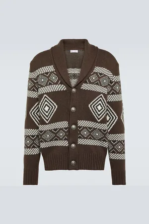 Brunello Cucinelli Jacquard cashmere cardigan