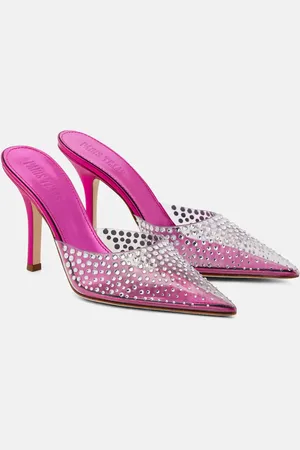 PARIS TEXAS Hollywood embellished PVC mules
