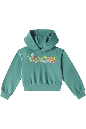VERSACE Logo cotton jersey hoodie