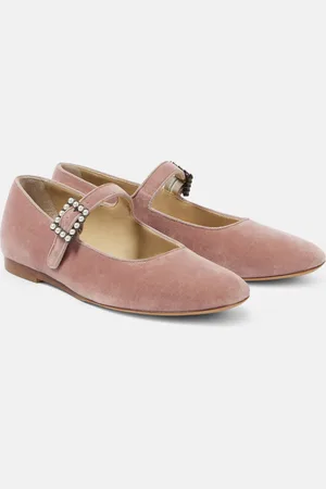 Le Monde Beryl Velvet Mary Jane flats