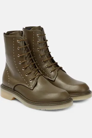 Max Mara Leather combat boots