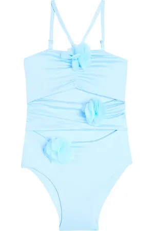 MONNALISA Floral-appliquÃ© swimsuit