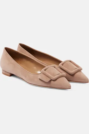 Manolo Blahnik Maysalepumpflat suede ballet flats