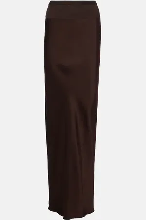 Rick Owens Satin maxi skirt
