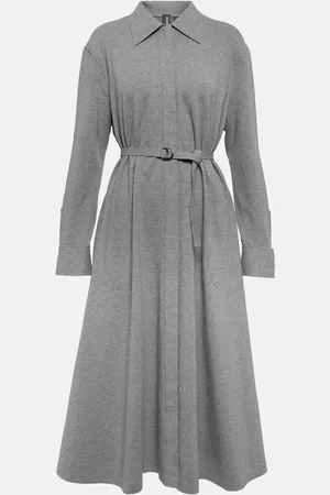 Norma Kamali Belted terry midi dress