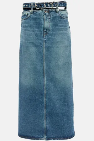 Y / PROJECT Y Belt denim maxi skirt