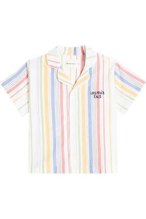 The New Society Torrance striped cotton bowling shirt