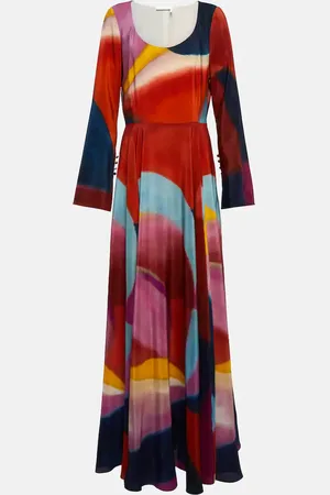 Chloé Printed silk maxi dress