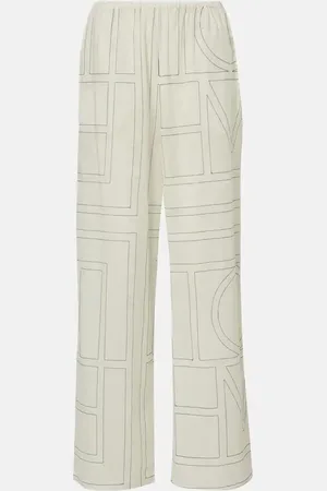 Totême Monogram cotton-blend wide-leg pants