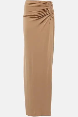MAGDA BUTRYM Ruched mid-rise maxi skirt