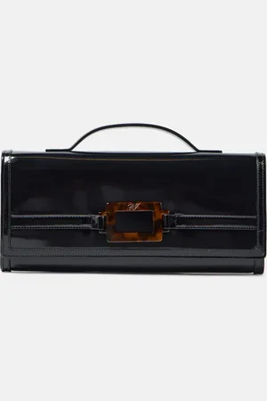 Roger Vivier Belle Vivier leather clutch