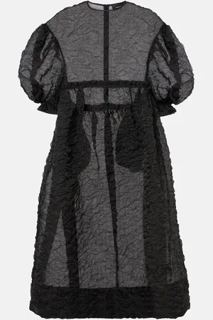 Simone Rocha Gathered puff-sleeve midi dress