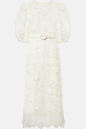 ZIMMERMANN Halliday floral lace midi dress