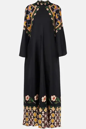 La DoubleJ Magnifico printed silk twill maxi dress