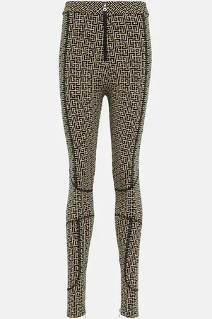Balmain Monogram knit leggings