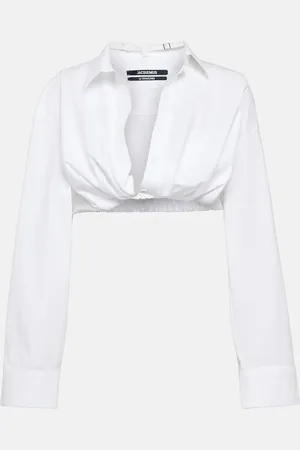Jacquemus La Chemise Bahia cotton-blend cropped top