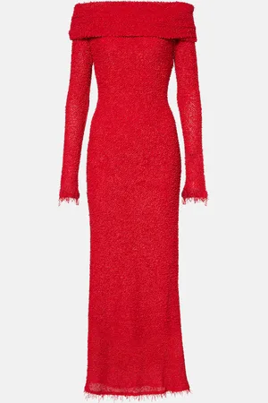 Isabel Marant Ormany jersey bouclÃ© maxi dress
