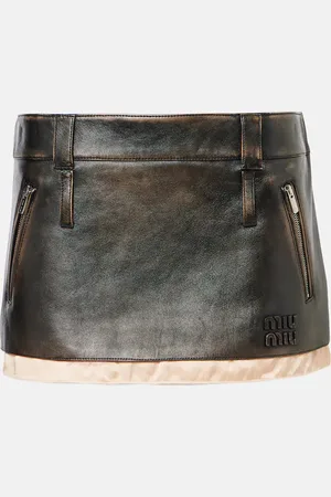 Miu Miu Leather miniskirt