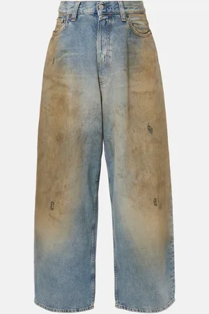 Acne Studios Penicillin distressed mid-rise wide-leg jeans