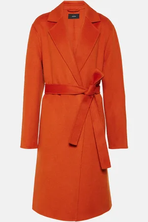 Joseph Cenda wool and cashmere wrap coat