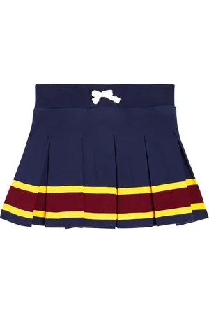 Ralph Lauren Pleated cotton-blend jersey skirt