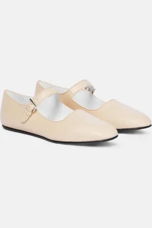 The Row Ava leather ballet flats