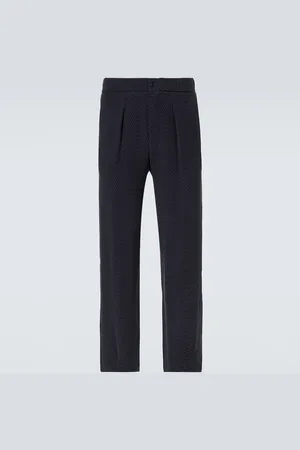 Giorgio Armani Chevron jacquard straight pants