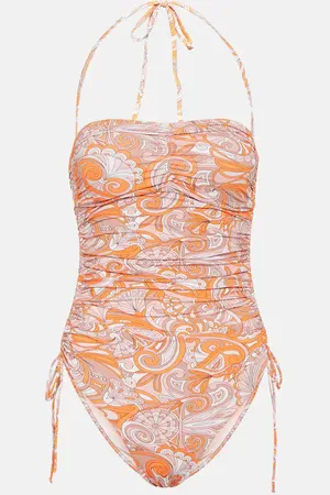 Melissa Odabash Sydney printed bandeau swimsuit