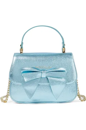 MONNALISA Bow-detail faux leather shoulder bag