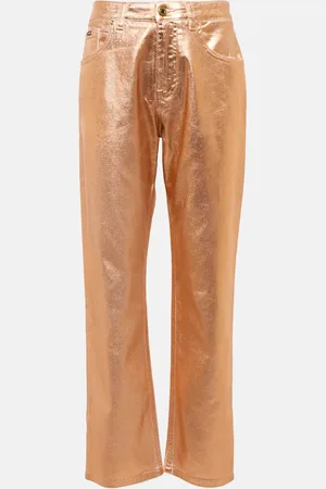 Tom Ford Metallic mid-rise boyfriend jeans