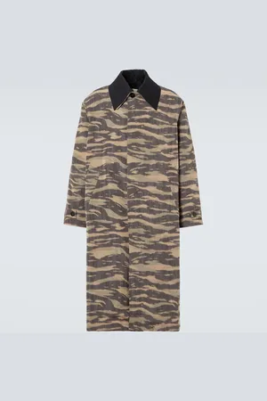 Jil Sander Camouflage crÃªpe de chine car coat